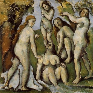  bad - Fünf Badegäste Paul Cezanne